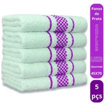 Kit 5 Pano de Prato Super Luxo Atoalhado Premium Gourmet Beka - Roxo Kit 5 Pano de Prato Super Luxo Atoalhado Premium Gourmet Beka - Roxo