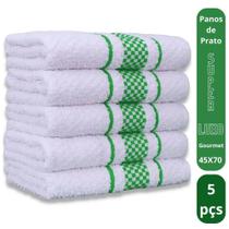 Kit 5 Pano de Prato Super Luxo Atoalhado Premium Gourmet Beka - Verde Kit 5 Pano de Prato Super Luxo Atoalhado Premium Gourmet Beka - Verde