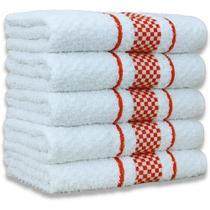 Kit 5 Pano De Prato Super Luxo Atoalhado Premium Gourmet Beka - Vermelho
