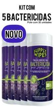 Kit 5 Pano Lenço Toalha Umedecida Bactericida Limpa Banheiro E Bancadas