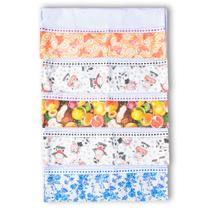 Kit 5 Pano Prato Barrado Gourmet Premium Atacado Pé De Galinha Com Bainha Kit 5 Pano Prato Barrado Gourmet Premium Atacado Pé De Galinha Com Bainha