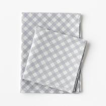 Kit 5 panos de copa prato grande xadrez felpudo macio cinza