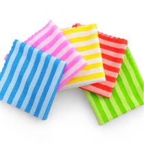 Kit 5 Panos de Microfibra 30x30cm Alta Absorção Limpeza Toalha Listrada