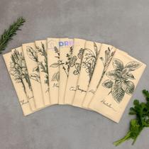 Kit 5 Panos De Prato Crú Extra Rústico Coleção Temperos