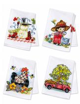 Kit 5 Panos de Prato Estampados Sortidos Cozinha 66X38