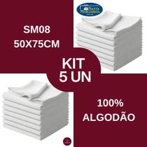 Kit 5 panos de prato para pintura SM08 liso branco Santa Margarida 50 cm x 75 cm