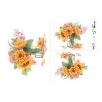 Kit 5 Papel Decoupage Opapel 30x45cm 2482 - Flor Girassol I Opa