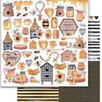 Kit 5 Papel Scrapbook Dupla Face Cards Pote de Mel Sd-1264 30,5x30,5cm Litoarte Kit 5 Papel Scrapbook Dupla Face Cards Pote de Mel Sd-1264 30,5x30,5cm Litoarte