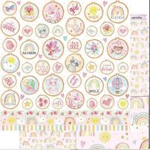 Kit 5 Papel Scrapbook Dupla Face ColecÃO AlgodÃO Doce Sd-1158 30,5x30,5cm Litoarte