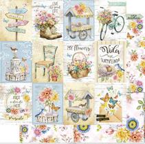 Kit 5 Papel Scrapbook Dupla Face ColecÃO Encanto Sd-1162 30,5x30,5cm Litoarte