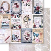 Kit 5 Papel Scrapbook Dupla Face Elementos Vintage Ii Sd-1255 30,5x30,5cm Litoarte