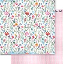 Kit 5 Papel Scrapbook Dupla Face Flores do Campo Sd-1250 30,5x30,5cm Litoarte