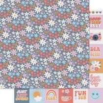 Kit 5 Papel Scrapbook Dupla Face Florido Sd-1258 30,5x30,5cm Litoarte