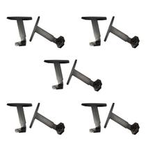 Kit 5 Par De Braços T Regulavel Ergonômico Plástico Preto Kit 5 Par De Braços T Regulavel Ergonômico Plástico Preto