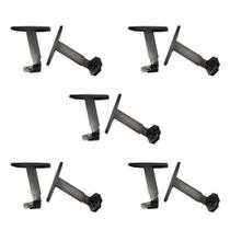KIT 5 Par De Braços T Regulavel Ergonômico Polipropileno Preto