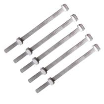 Kit 5 parafuso galv fogo poste padrao 12x250mm 1/2x10" m12 Kit 5 parafuso galv fogo poste padrao 12x250mm 1/2x10" m12