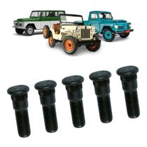 Kit 5 Parafuso Prisioneiro Roda Jeep Willys Rural Pick Upf75
