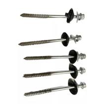 Kit 5 Parafuso Telha Fibrocimento 5/16 110mm Zincado Completo