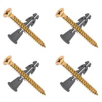 Kit 5 Parafusos E Buchas 6mm Para Madeira E Alvenaria Mdf Kit 5 Parafusos E Buchas 6mm Para Madeira E Alvenaria Mdf