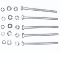 Kit 5 parafusos meia rosca parcial sextavado inox m8*120mm