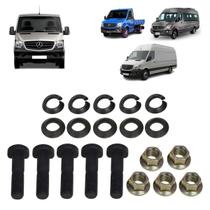 Kit 5 parafusos prisioneiro + porca + arruela sprinter 2012 a 2019 rodado duplo Kit 5 parafusos prisioneiro + porca + arruela sprinter 2012 a 2019 rodado duplo