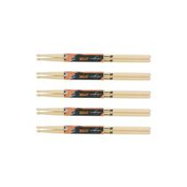 Kit 5 Pares Baqueta 5a Zeus Original Ponta Madeira Maple 5a