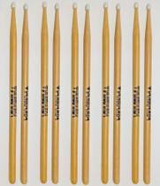 Kit 5 pares Baquetas Ponta de Nylon Vanguarda - Spanking