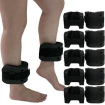 Kit 5 Pares de Caneleiras de Hidroginástica Em EVA Peso 1 à 2kg DF4030-PT Preto Dafoca Sports