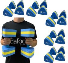 Kit 5 Pares de Halteres Hidroginástica em EVA DF1093-A G 3 a 4kg Azul/Amarelo