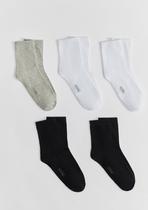 Kit 5 Pares De Meias Unissex Cano Médio - Hering Kit 5 Pares De Meias Unissex Cano Médio - Hering