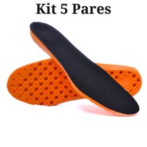 Kit 5 Pares de Palmilhas Gel PU Ultra Macia para Dores nos Pés Kit 5 Pares de Palmilhas Gel PU Ultra Macia para Dores nos Pés