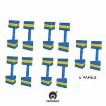 Kit 5 Pares Halter Eva Triangular P Hidro. 1Kg A 2Kg Pronado Kit 5 Pares Halter Eva Triangular P Hidro. 1Kg A 2Kg Pronado