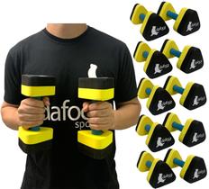 Kit 5 Pares Halteres Hidroginástica em EVA 1 à 2kg DF1104-P Preto/Amarelo Dafoca Sports Kit 5 Pares Halteres Hidroginástica em EVA 1 à 2kg DF1104-P Preto/Amarelo Dafoca Sports