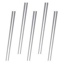 Kit 5 Pares Hashi de Inox 23cm Comida Japonesa