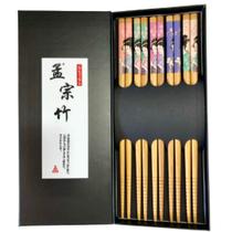 Kit 5 Pares Hashi Gueixa Palitinho Japonês Reutilizável Presente - Sirokoi