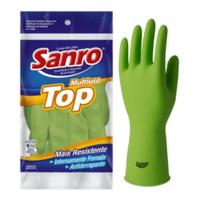 Kit 5 Pares Luva em Látex Reforçada Verde - SANRO