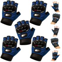 Kit 5 Pares Luvas Meio Dedo Para Ciclismo, Moto e Motocross Conforto, Proteção e Pegada Kit 5 Pares Luvas Meio Dedo Para Ciclismo, Moto e Motocross Conforto, Proteção e Pegada
