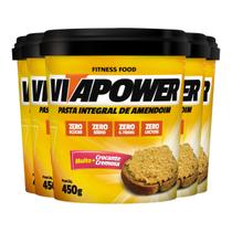 Kit 5 Pasta de Amendoim Vitapower Integral Crocante 450g