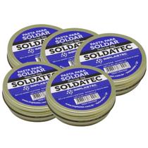 Kit 5 Pasta De Solda Fluxo Pastoso Soldatec 50g Implastec Kit 5 Pasta De Solda Fluxo Pastoso Soldatec 50g Implastec