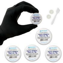 Kit 5 Pasta Térmica Implastec Pote 15g Processador Cpu Pc Dissipador Branca IPT 300