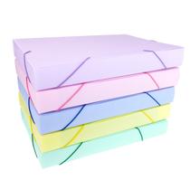 Kit 5 Pastas Aba Elástico Ofício Lombo 4cm Linho Serena Dello Kit 5 Pastas Aba Elástico Ofício Lombo 4cm Linho Serena Dello