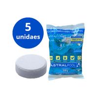 Kit 5 Pastilhas Cloro Orgânico200g Astralpool Piscina Kit 5 Pastilhas Cloro Orgânico200g Astralpool Piscina