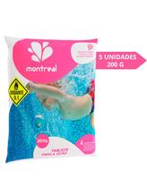 Kit 5 Pastilhas Tablete Cloro 200g Tripla Ação P/ Piscinas