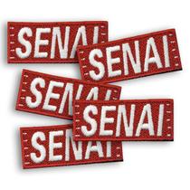 Kit 5 Patch Bordado Senai Termocolante Aplique 6 x 2,5cm