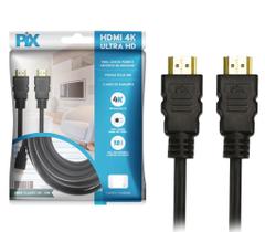 Kit 5 pçs - cabo hdmi 8 metros 2.0mhz 4k 19 pinos hdr - pix