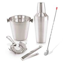 Kit 5 Pçs Caipirinha Profissional Coqueteleira 500 Ml Inox Kit 5 Pçs Caipirinha Profissional Coqueteleira 500 Ml Inox