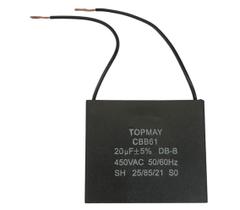 Kit 5 pçs capacitor acv 20uf x 450v - 20uf x 450vac - cbb61