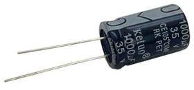 Kit 5 pçs - capacitor eletrolitico 1000 x 35v - 1000x35v