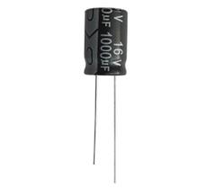 Kit 5 pçs - capacitor eletrolitico 1000x16v - 1000uf x 16v - KETUO