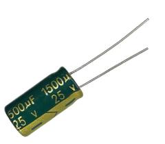 KIT 5 PÇS CAPACITOR ELETROLITICO 1500X25V - 1500UF X 25V 105º GRAUS